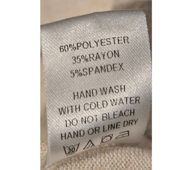 143 Story by Line Up Cowl Neck Sweater Soft Cream Medium Oversized - Picture 9 of 10